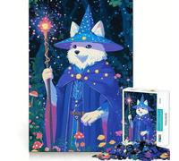 Puzzle White Dog Wizard 1000 pièces Développe la mémoire,ludique et de qualité Professionnelle pour stimuler l'esprit (38x52cm)