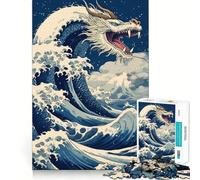 Puzzle White Dragon Off Kaganawa pour Adultes,1000 pièces,Jeu de mémoire,Assemblage sécurisé et Solide,Jeu de Construction de Liens significatifs (38x26cm)