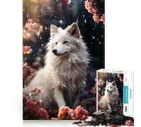 Puzzle White Fox 1000 pièces Découpe Laser pour Un Assemblage Parfait Activité de Partage et de Concentration Amusante (38x52cm)
