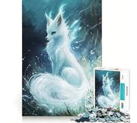 Puzzle White Fox Spirit 1000 pièces Stimule l'esprit Découpe Nette Composants Robustes Un Divertissement captivant pour des Moments de détente à la Maison (50x75cm)
