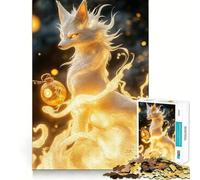 Puzzle White Fox Spirit pour Adolescents,1000 pièces,Jeu Stimulant l'esprit,Assemblage sécurisé et Solide,activité de Partage en Famille (50x75cm)