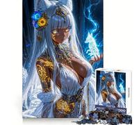 Puzzle White Fox Spirit pour Adolescents, 1000 pièces, pour stimuler l'esprit, se détendre et s'amuser Assemblage précis (50x75cm)