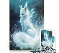 Puzzle White Fox Spirit pour Adultes,1000 pièces,Jeu de mémoire,Assemblage sécurisé et Solide,Jeu de Construction de Liens significatifs (38x52cm)