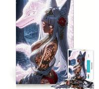 Puzzle White Fox Spirit pour Adultes,1000 pièces,Jeu de réflexion Stimulant,Structure à emboîtement précise,Facile à Apprendre,pour Le Plaisir de Toute la Famille (50x75cm)