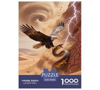 Puzzle White-Tailed Aigle Qui Compte 1000 Pièces pour Adultes,Tempête de désert Un Jeu De Dexérité Très Difficile Puzzle Éducatif avec des Défis 70x50cm/1000pcs