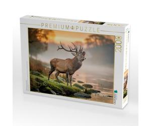 Puzzle · Wildnah, Natur, Die berührt | Hirsch · 2000 pièces · Format assemblé 90 × 67 cm · CALVENDO Puzzle