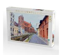 Puzzle · Wismar, Blick zur Nikolaikirche entlang der Frischen Grube | 1000 pièces · Format assemblé 64 × 48 cm · CALVENDO Puzzle