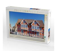 Puzzle · Wismar, das Gewölbe über der Runden Grube | Fachwerkhaus im Sonnenlicht · 2000 pièces · Format assemblé 90 × 67 cm · CALVENDO Puzzle