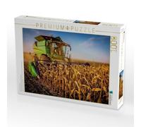 Puzzle · Wo Harte Arbeit Auf Moderne Technik trifft | Mähdrescher bei der Ernte · 1000 pièces · Format assemblé 64 × 48 cm · CALVENDO Puzzle