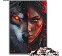 Puzzle Wolf Girl 2000 pièces pour Adolescents et Adultes, Jeu Stimulant, idéal comme Cadeau pour Toute la Famille (70x100cm)
