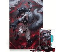 Puzzle Wolf Girl in Blood 1000 pièces Jeu de réflexion Pièces précises et sans Couture Activité familiale Amusante (38x26cm)