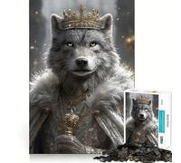 Puzzle Wolf King 1000 pièces pour Adolescents Jeu de mémoire et de Concentration Qualité Professionnelle Activité de Groupe relaxante en intérieur (50x75cm)