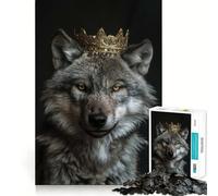Puzzle Wolf King 1000 pièces pour Adultes,entraînement cérébral Amusant,découpe Laser de qualité supérieure,activité relaxante en Groupe à l'intérieur (38x26cm)