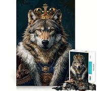 Puzzle Wolf King 1000 pièces pour Adultes,entraînement cérébral Amusant,qualité supérieure,découpe Laser,activité relaxante en Groupe à l'intérieur (38x52cm)