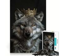 Puzzle Wolf King 1000 pièces pour Adultes,Jeu de Concentration mentale,activité de découpage de Haute précision,activité de Partage et de renforcement des Liens familiaux (38x52cm)