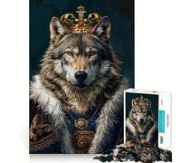 Puzzle Wolf King 1000 pièces pour Adultes,Jeu de mémoire Stimulant,qualité Professionnelle,activité de découpage conviviale et chaleureuse (38x26cm)