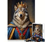 Puzzle Wolf King 1000 pièces pour Adultes Stimulation Cognitive, évasion et détente pour Les fêtes (38x26cm)