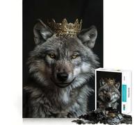 Puzzle Wolf King 1000 pièces Stimule la Concentration Jeu de réflexion Amusant Technologie de découpe Laser avancée Idéal pour Les Voyages (50x75cm)