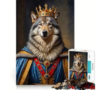 Puzzle Wolf King pour Adultes,1000 pièces,pour stimuler la Concentration et s'amuser Taille Uniforme,pièces précises,activité idéale pour Partager Un Moment Convivial en Famille ou Entre Amis 50x75cm