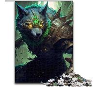 Puzzle Wolf Warrior 1000 pièces pour Adultes et Adolescents, Jeux éducatifs à Faire soi-même avec Affiche et fiche de Questions Assorties à partir de 14 Ans (26x38cm)