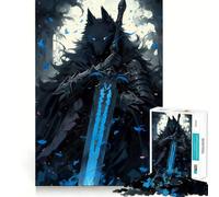 Puzzle Wolfknight 1000 pièces pour Adultes Jeu de mémoire Amusant Assemblage sûr et Solide Activité familiale du Soir (50x75cm)