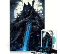 Puzzle Wolfknight 1000 pièces pour Adultes Jeu de mémoire Amusant Assemblage sûr et Solide Activité familiale du Soir (38x52cm)