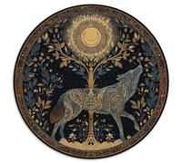 Puzzle Wolves, Arbre de Vie pour Adultes,1000pcs (67.5x67.5cm),Jeu ÉduChatif,décoration De La Maison,