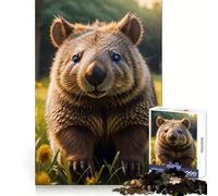 Puzzle Wombat Animaux Australiens pour Adolescents, 1000 Pièces, Détection Cognitive, Mémoire, Apaisant, Cadeau d'anniversaire, Découpe Exacte (38x52cm)