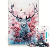 Puzzle Woodland Majesty de 1000 pièces pour Adolescents,Jeu de réflexion,découpe Laser pour Un Assemblage Parfait,activité de Groupe relaxante en intérieur (50x75cm)