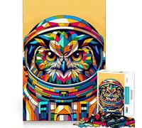Puzzle WPAP Hibou Astronaute pour Adolescents, 1000 pièces, pour stimuler la mémoire, Jeu d'intérieur, Cadeau d'assemblage (50x75cm)