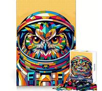 Puzzle WPAP Hibou Astronaute pour Adolescents, 1000 pièces, pour stimuler la mémoire, Jeu d'intérieur, Cadeau d'assemblage (50x75cm)