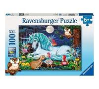 Puzzle Xxl 100 Pieces La Licorne Et Les Dans La Foret - Ravensburger Enfant