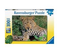 Puzzle XXL 100 pièces - Vivez l'aventure avec le léopard violet