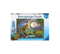Puzzle XXL 200 Pieces Le Monde Des Dinosaures : T-Rex Et Brachiosaure - Ravensburger Enfant Collection Préhistoire