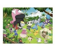 Puzzle xxl 300 pieces les pokemon s'amusent dans la foret : pikachu chelours et komala - ravensburger enfant G
