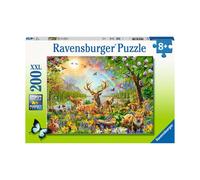 Puzzle XXL de 200 Pièces : Cerfs et Animaux de la Forêt