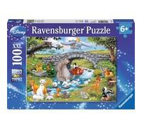 Puzzle XXL Enfant 100 Pieces Les Heros Disney S Amusent -Bambi - Roi Lion- 101 Dalmatiens -Livre De La Jungle - Ravensburger