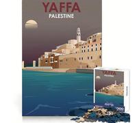 Puzzle Yaffa Palestine Design Art 1000 pièces pour Adolescents Activité de Loisirs stimulante et réflexive Assemblage Solide (38x26cm)