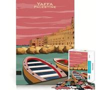Puzzle Yaffa Palestine Poster 1000 pièces Jeu Stimulant Le Cerveau Ajustement Parfait Divertissement Confortable à l'intérieur pour Tous (50x75cm)