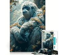 Puzzle Yeti dans la forêt 1000 pièces Jeu de réflexion Amusant Conception sans Espace pour Les réunions de Famille (38x26cm)