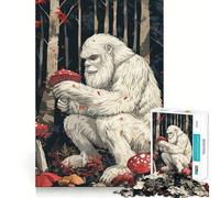 Puzzle Yeti et Champignons 1000 pièces,Jeu cognitif Amusant,Structure à emboîter précise,activité de Partage et de complicité pour Les Proches (38x52cm)