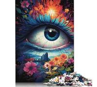 Puzzle Yeux Fantaisie Couleur 100% Carton Recyclé Puzzle 100% Carton Recyclé pour Garçon ou Fille Cadeau de Noël 1000 pièces (75 x 50 cm)
