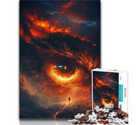 Puzzle Yeux Psychédéliques pour Adultes 1000 Pièces, Soulagement du Stress Défi Difficile Convient pour Décoration de Bureau 38x26cm