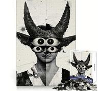 Puzzle Yeux Qui voient Tout pour Adolescents, 1000 pièces, pour stimuler Le Cerveau, se détendre et Passer Un agréable Moment Assemblage Solide, Cadeau de Saison (38x52cm)