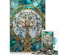 Puzzle Yggdrasil Arbre de Vie pour Adultes,1000 pièces,Jeu Stimulant l'esprit,pièces précises et sans Couture,activité relaxante à Faire en Groupe à l'intérieur (50x75cm)