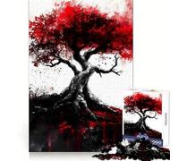 Puzzle Yggdrasil Arbre du Monde 1000 pièces pour Adolescents Défi intellectuel Loisirs et détente Assemblage sans Couture Idée Cadeau de Noël (50x75cm)