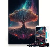 Puzzle Yggdrasil Arbre du Monde pour Adolescents 1000 pièces,Jeu de réflexion Amusant,Connexion Fluide et agréable,Une façon captivante de Passer Le Temps (38x26cm)