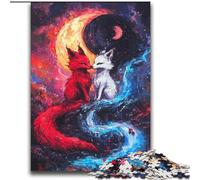 Puzzle Yin Yang Fox pour Adultes 2000 pièces, Jouet éducatif et Anti-Stress, idéal comme Cadeau pour Toute la Famille (70x100cm)