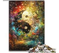 Puzzle Yin Yang Tai Chi 1000 pièces pour Adultes et Adolescents, Art intéressant, réduction du Stress, liste de souhaits avec Le Père Noël pour Les 14 Ans (50x75cm)
