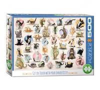 Puzzle Eurographics - Chatons Yoga, 300 pièces XXL multicolore